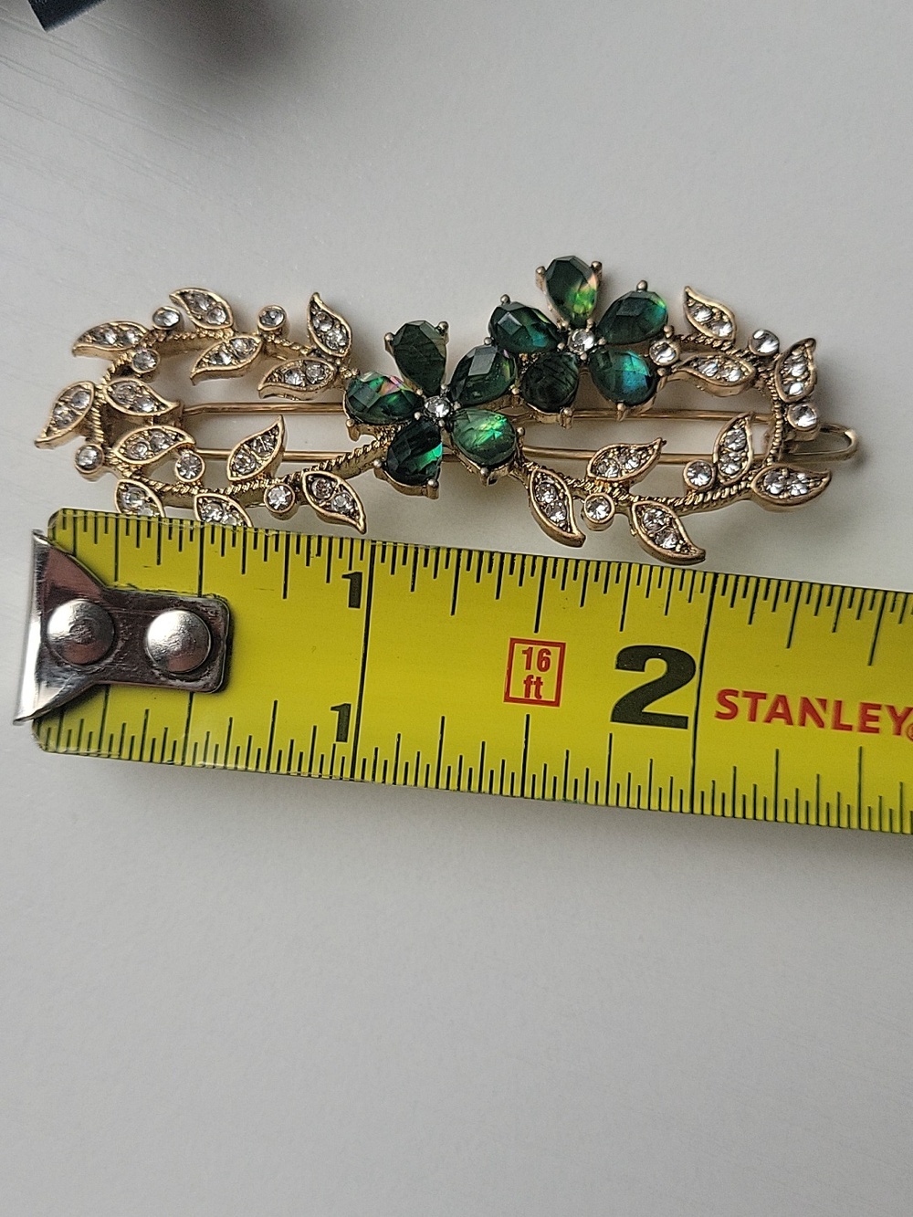 Two Floral Gemstone Hairclips - Picture 7 of 9